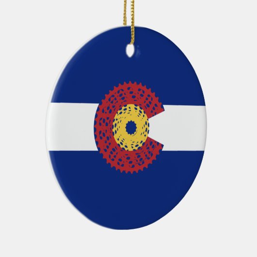 Ride Colorado (fietscassette) Keramisch Ornament (Rechts)