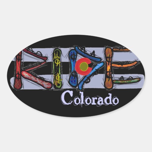 Ride Colorado snowboard stickers (Voorkant)