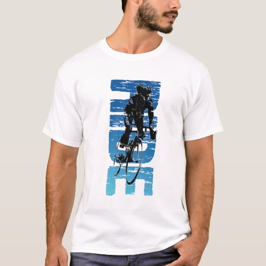 Ride - cycli verticaal t-shirt (Voorkant)