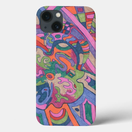 Ride de Groovy Rainbow, abstract Case-Mate iPhone Case (Achterkant)