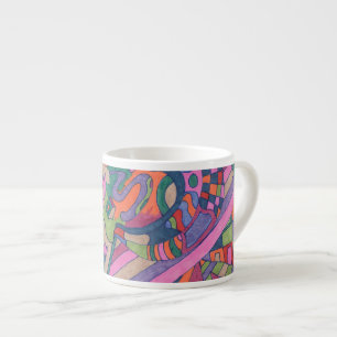 Ride de Groovy Rainbow, abstract Espresso Kop