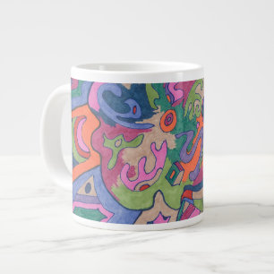 Ride de Groovy Rainbow, abstract Grote Koffiekop