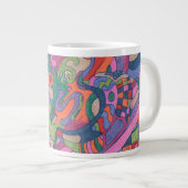 Ride de Groovy Rainbow, abstract Grote Koffiekop (Voorkant rechts)