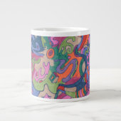 Ride de Groovy Rainbow, abstract Grote Koffiekop (Voorkant)