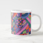Ride de Groovy Rainbow, abstract Grote Koffiekop (Rechts)