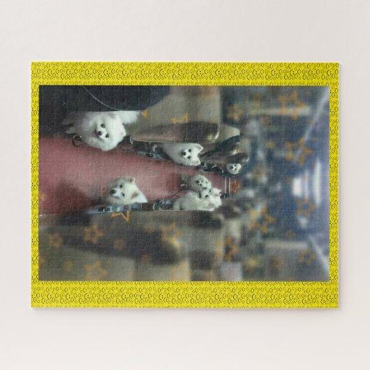 Ride de hondentrein legpuzzel (Horizontaal)