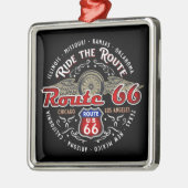 RIDE DE ROUTE US 66 BIKER ROAD TRIP MOTORCYCLUS METALEN ORNAMENT (Links)