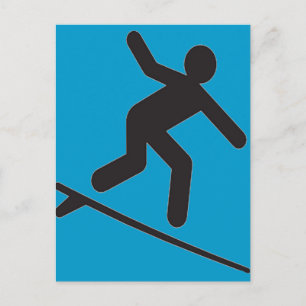 RIDE DE WAVE CARTOON BRIEFKAART