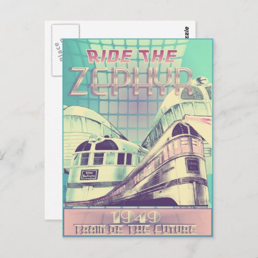 Ride de Zephyr  Nostalgia 1949 Briefkaart (Voorkant / Achterkant)