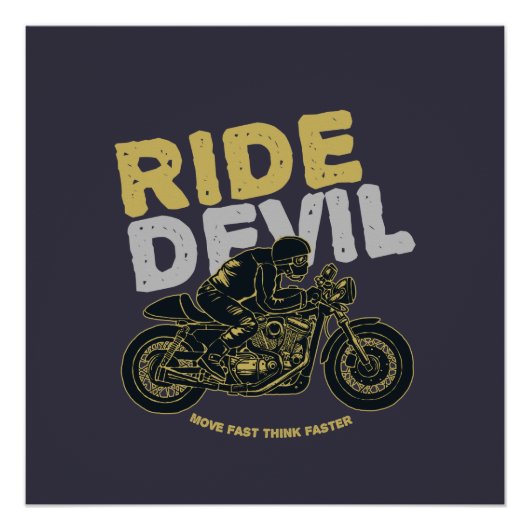 Ride Devil: Ga snel, denk sneller! Perfect Poster (Voorkant)