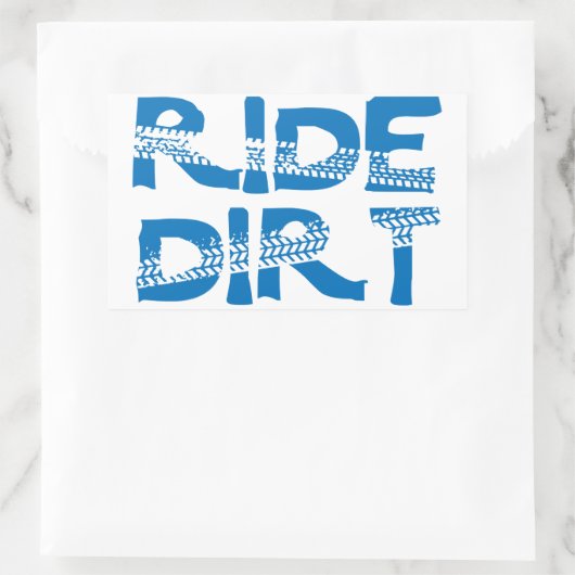 Ride Dirt Rechthoekige Sticker (Tas)