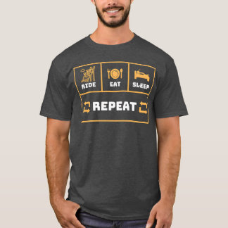Ride Eat Sleep and Repeat vintage T-shirt