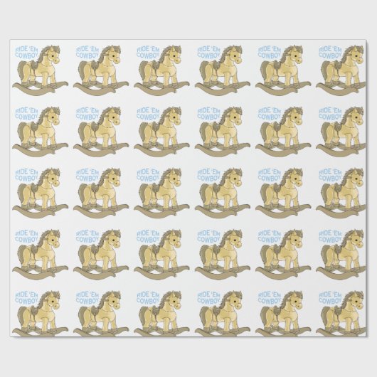 Ride 'Em Cowboy Cadeaupapier (Vlak)