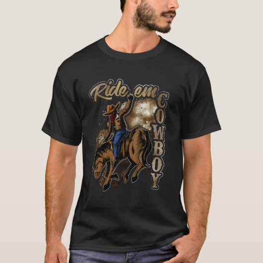 Ride Em Cowboy Design T-shirt (Voorkant)