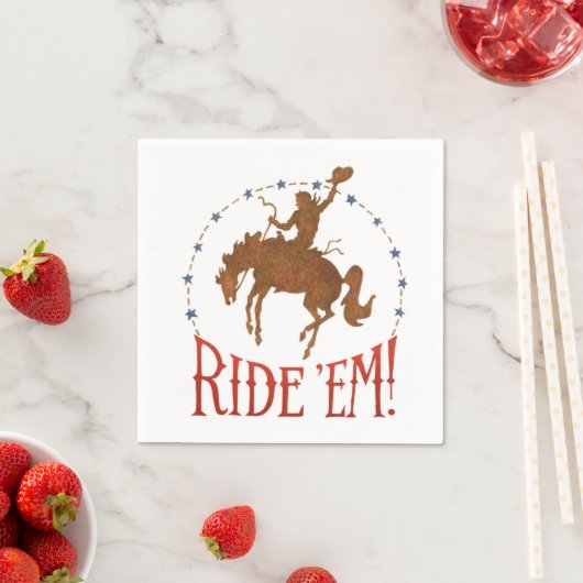 Ride 'em Cowboy Rodeo Napkins Servet (Insitu)