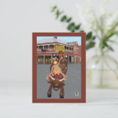 Ride em cowgirl briefkaart (Staand voorkant)