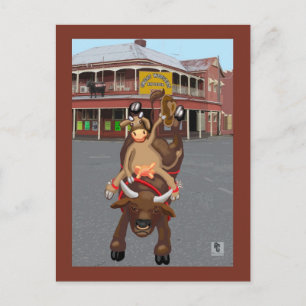 Ride em cowgirl briefkaart