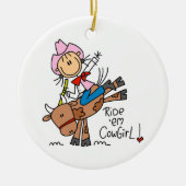 Ride Em Cowgirl T-shirts en cadeautjes Keramisch Ornament (Voorkant)