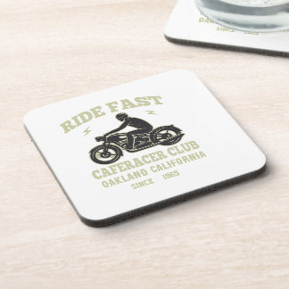 Ride Fast Cafe Racer Club Custom Bier Onderzetter