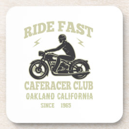Ride Fast Cafe Racer Club Custom Bier Onderzetter