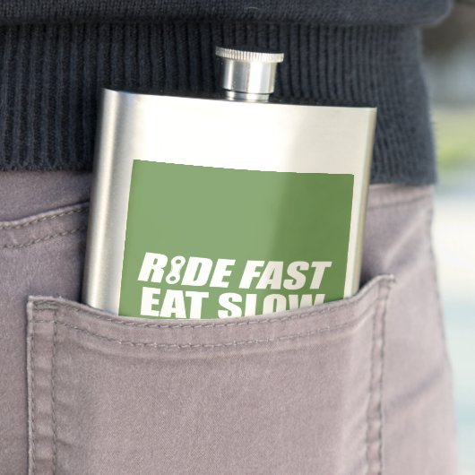 Ride Fast Eat Slow Heupfles (Voorbeeld)