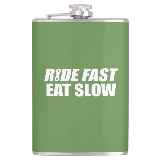 Ride Fast Eat Slow Heupfles (Voorkant)
