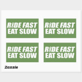 Ride Fast Eat Slow Rechthoekige Sticker (Vel)