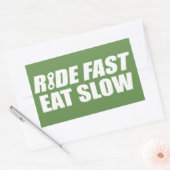 Ride Fast Eat Slow Rechthoekige Sticker (Envelop)