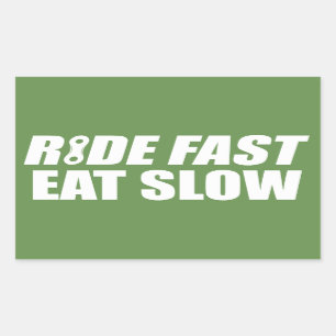 Ride Fast Eat Slow Rechthoekige Sticker