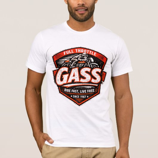 Ride Fast Live Free Biker T-shirt (Voorkant)