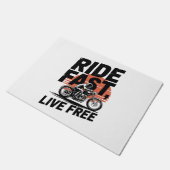 Ride Fast Live Gratis Fietser T-shirt Deurmat (Schuin)