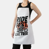 Ride Fast Live Gratis Fietser T-shirt Schort (Insitu)
