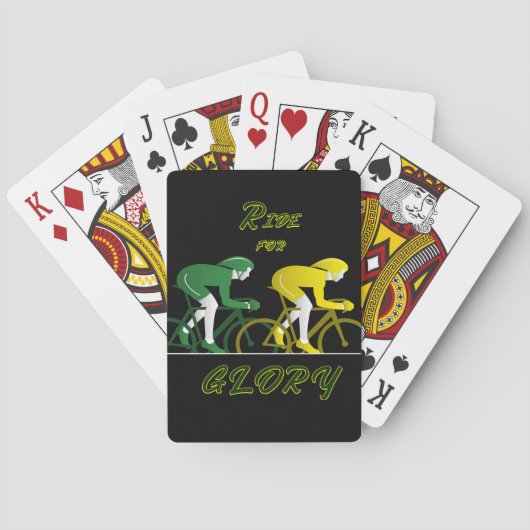 Ride For Glory Canvas Kunst Pokerkaarten (Achterkant)
