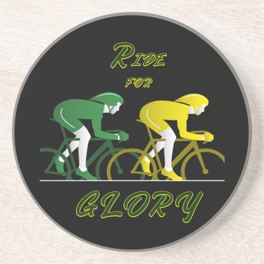 Ride For Glory Zandsteen Onderzetter (Voorkant)