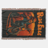 Ride Free Bigfoot on Motorcycle with Sunset Deken (Voorkant)