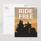 Ride Free Briefkaart (Voorkant / Achterkant)