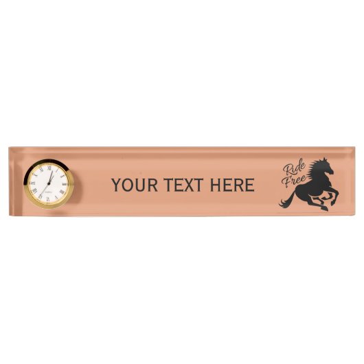 Ride Free custom color name bord Naambordje (Voorkant)