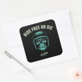 Ride Free or Die Vierkante Sticker (Envelop)