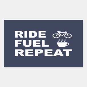Ride Fuel herhalen Rechthoekige Sticker