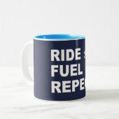 Ride Fuel herhalen Tweekleurige Koffiemok (Voorkant links)