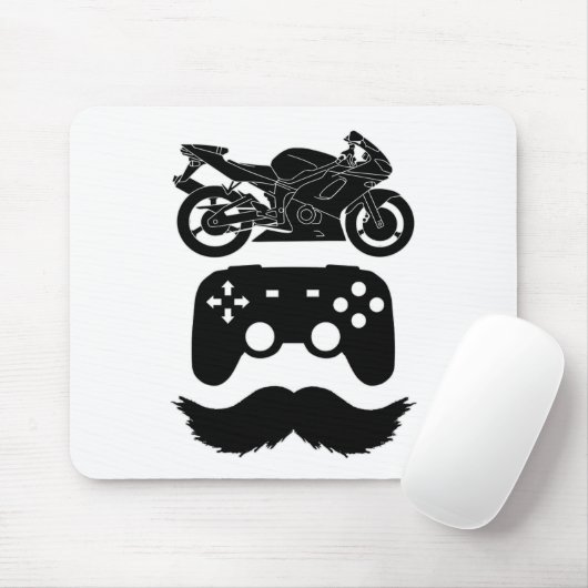 Ride.Game.Dad Black Graphic (B) Muismat (Met muis)