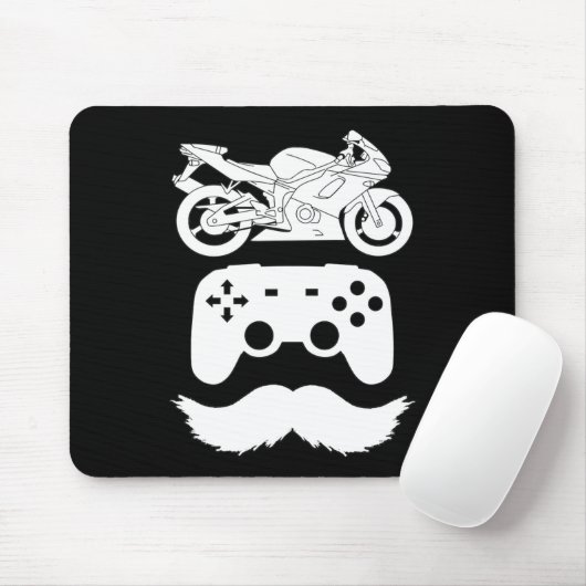 Ride.Game.Dad White Graphic (B) Muismat (Met muis)