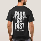 Ride Go Fast Biker T-shirt Vintage (Achterkant)
