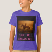 Ride gratis droom groot paard ruiter zonsondergang