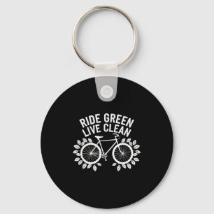 Ride Groen Leef Schoon Fiets Natuur Liefhebber Aar Sleutelhanger
