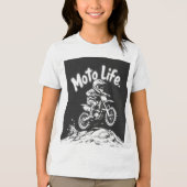 Ride Hard, Live Free: Moto Life Motorcross T-shirt (Voorkant)