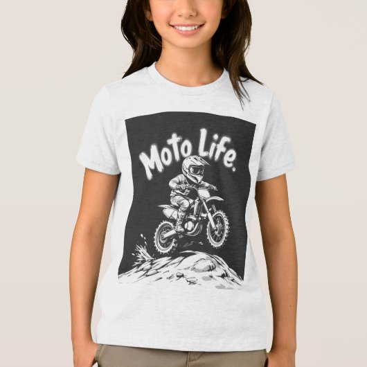 Ride Hard, Live Free: Moto Life Motorcross T-shirt (Voorkant)