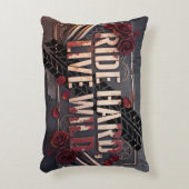 ride hard, live wild accent kussen (Voorkant(Verticaal))