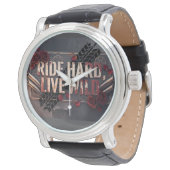 ride hard live wild horloge (Gekanteld)