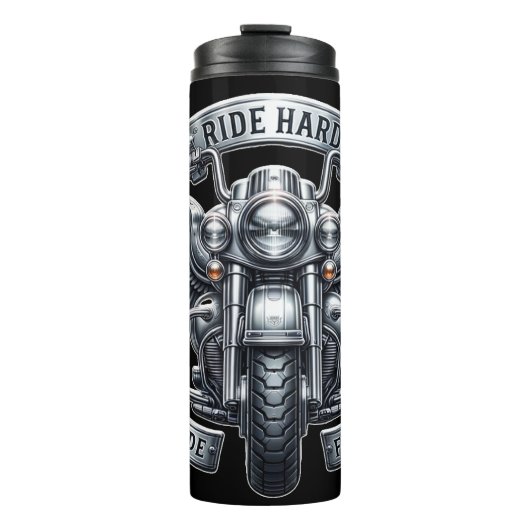 Ride Hard Ride Free Winged Motorcycle Thermosbeker (Voorkant)